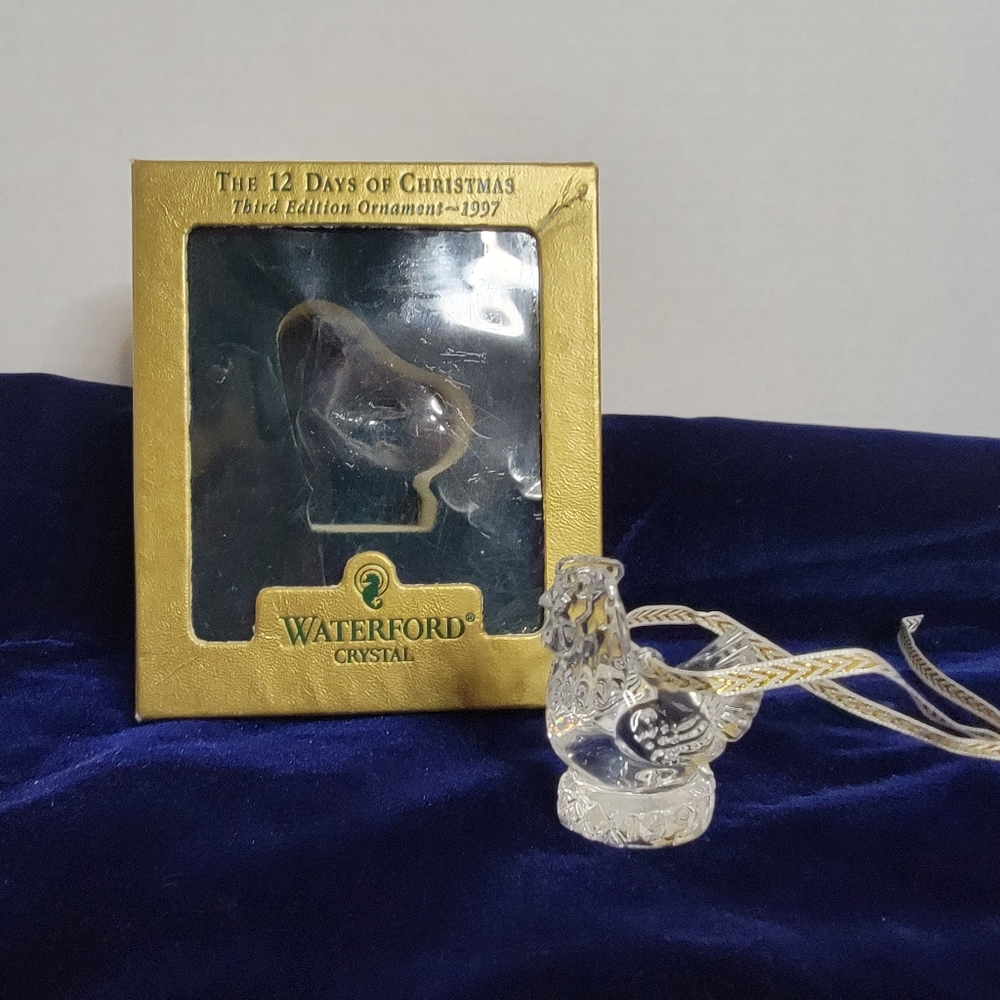 Waterford Crystal 12 Days of Christmas French Hen 1997